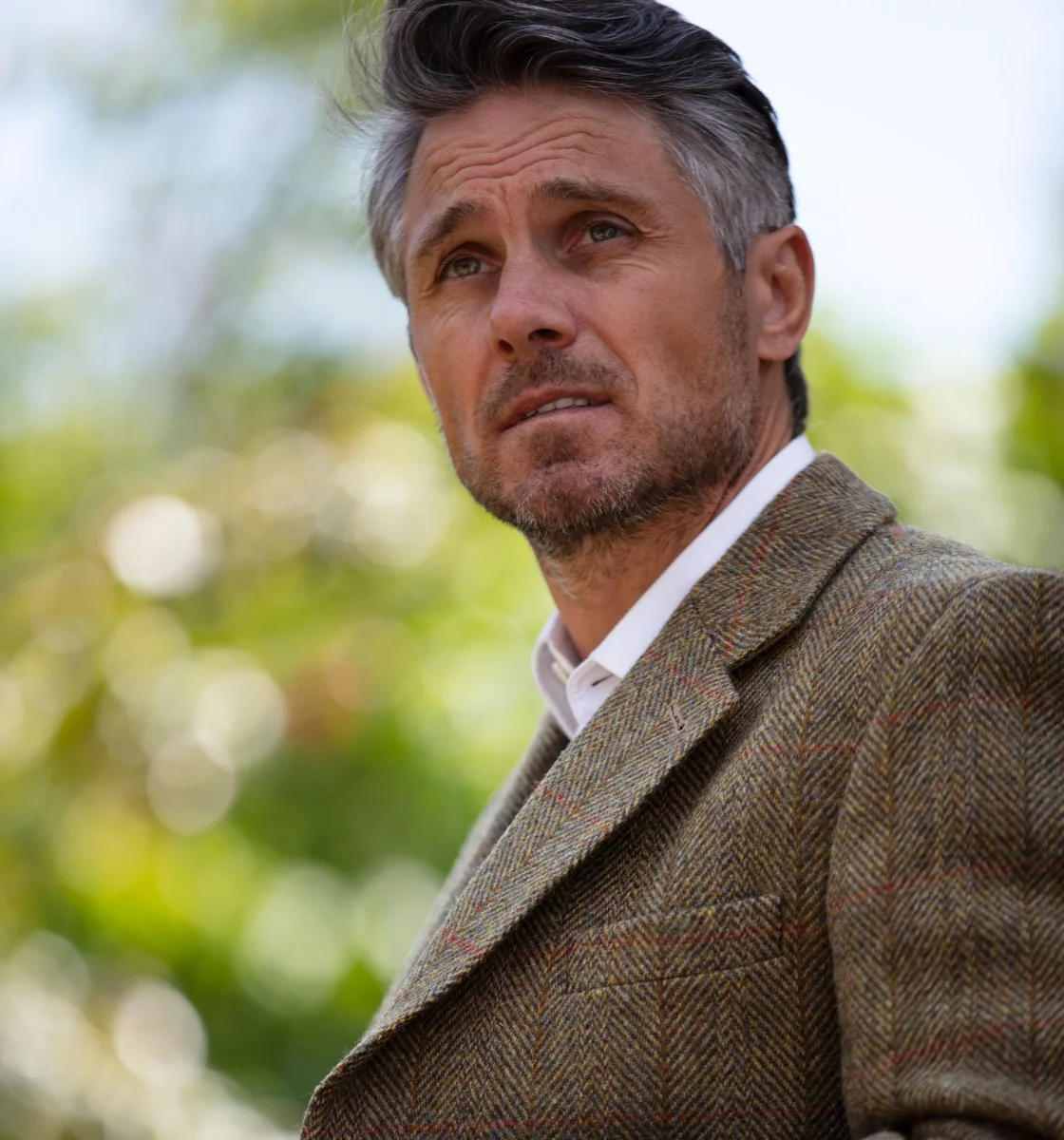 MURDO 3/4 COAT, mustard herringbone - Billede 4