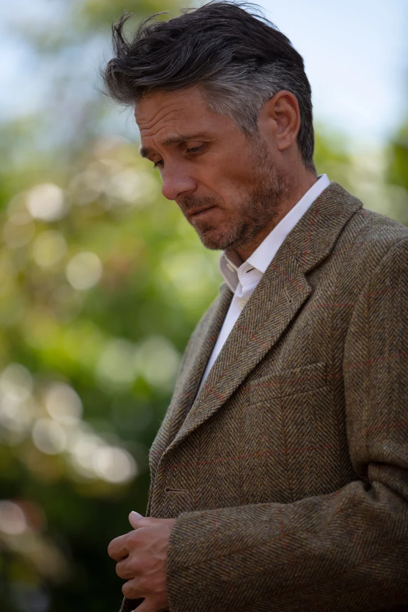 MURDO 3/4 COAT, mustard herringbone - Billede 6