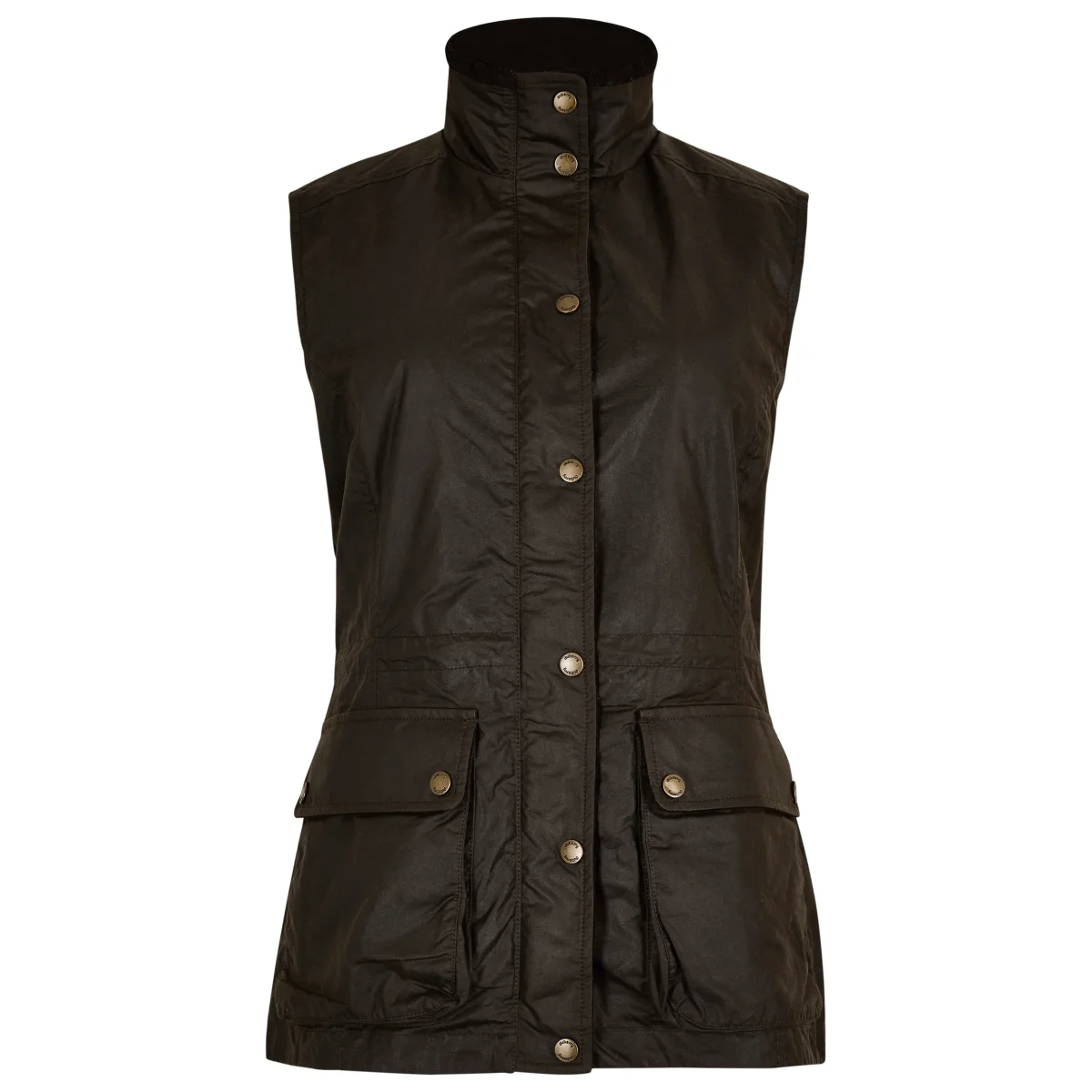 Rathsallagh Ladies Wax Oilskin Gilet vest, verdigris grøn med Primaloft vattering - Billede 2