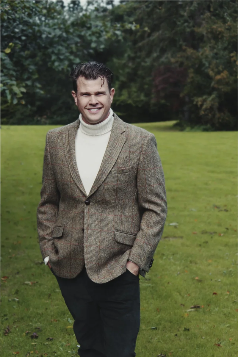Patrick blazer, mustard herringbone, Harris Tweed - Billede 6