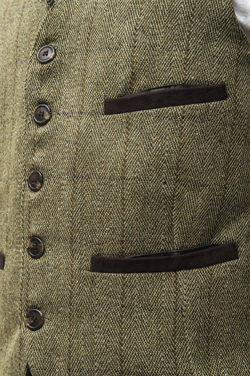 Alcott Formal Waistcoat, vest, derby tweed, lys salvie - Billede 5