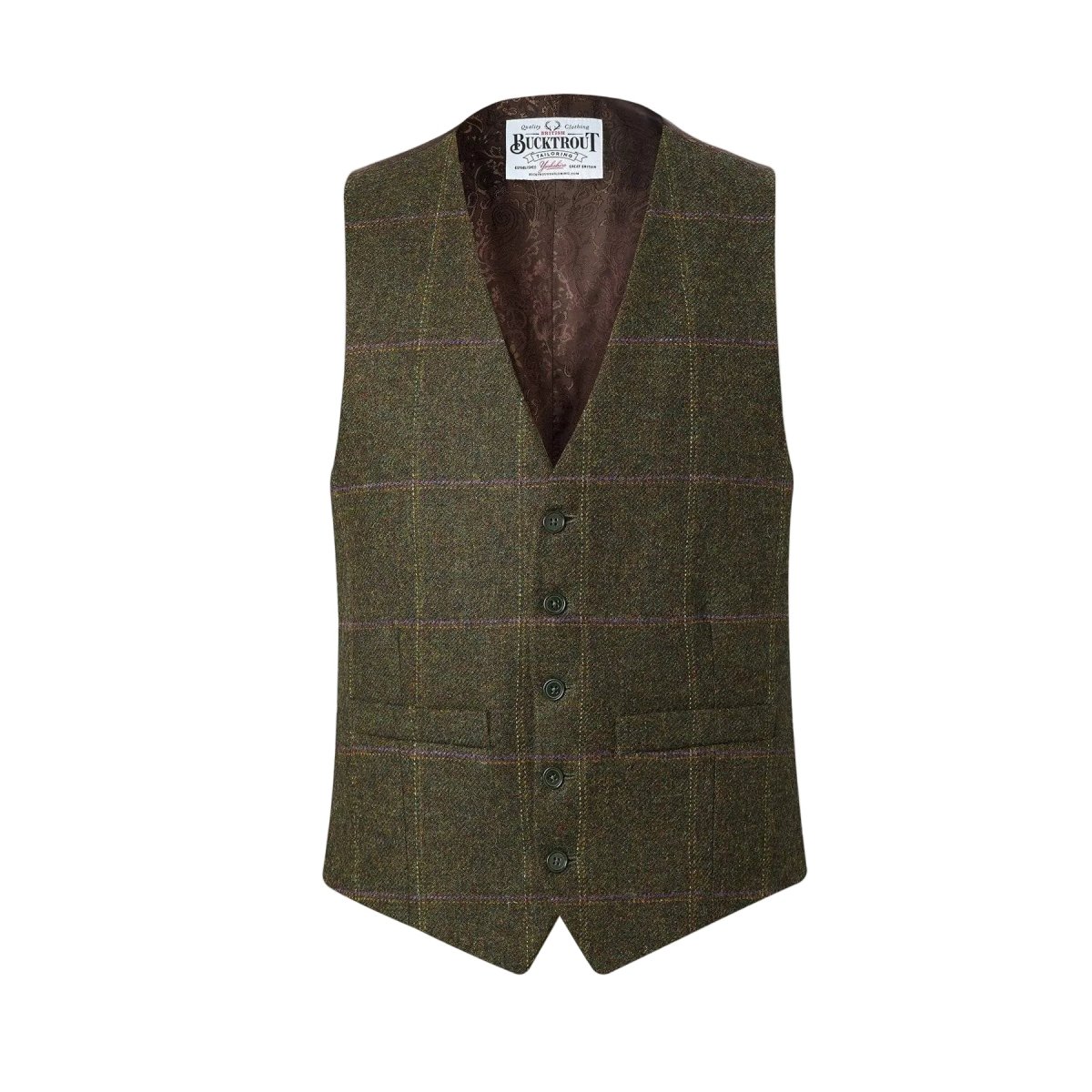 Iain vest, grøn, Yorkshire Tweed - Billede 2