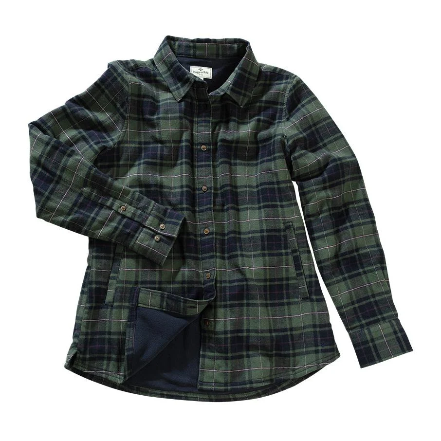 Ladies Tartan Shacket overshirt, grøn/blå/vinrød - Billede 2