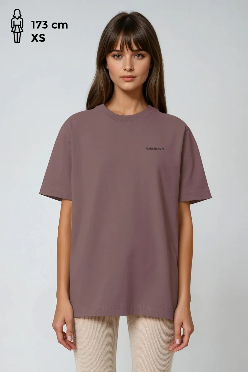 Heavy Weight Tee "Just Listen" - Smokey Mauve - Billede 8