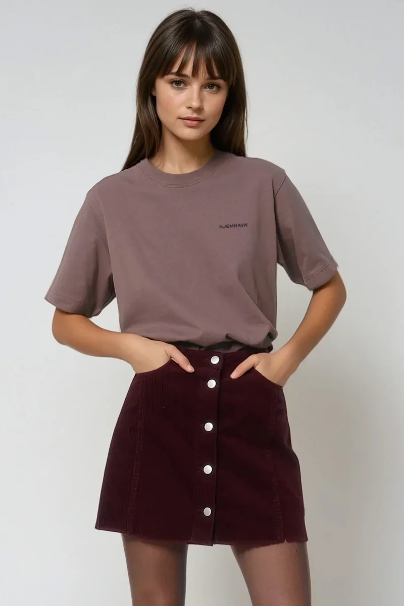 Heavy Weight Tee "Just Listen" - Smokey Mauve - Billede 6
