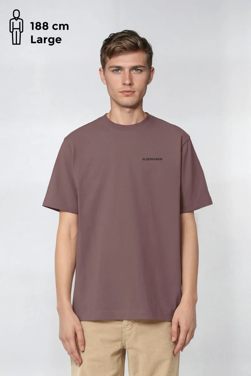 Heavy Weight Tee "Just Listen" - Smokey Mauve - Billede 7