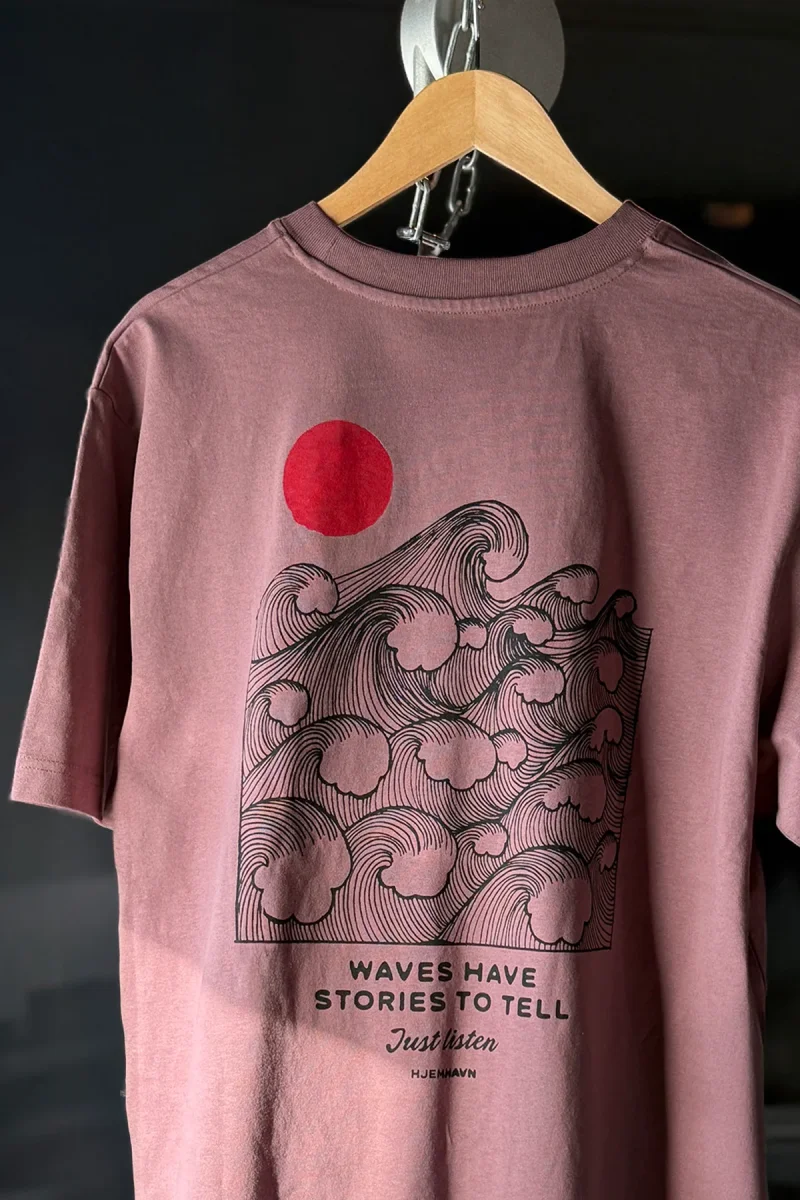 Heavy Weight Tee "Just Listen" - Smokey Mauve - Billede 3
