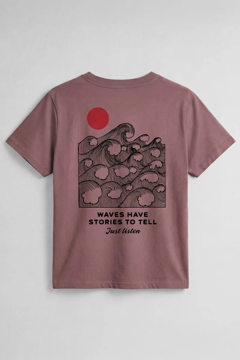 Heavy Weight Tee "Just Listen" - Smokey Mauve - Billede 2